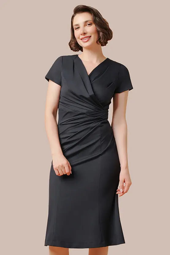 Ice Jersey Gathered Dress