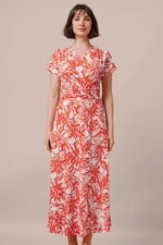 Stretch Jersey: Stretch Jersey Gekka Bijin Crimson Long Marilyn Dress