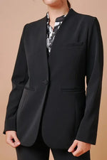 Smart Stretch: Black No-Curl Long Jacket