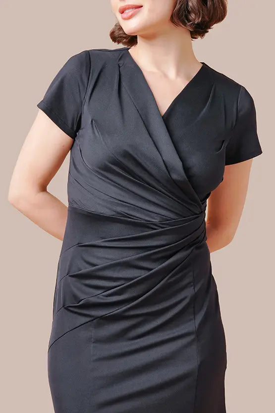 Stretch Jersey Gathered Dress