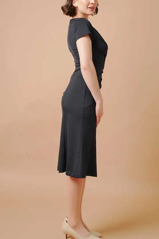 Ice Jersey Gathered Dress