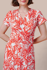 Stretch Jersey: Stretch Jersey Gekka Bijin Crimson Long Marilyn Dress