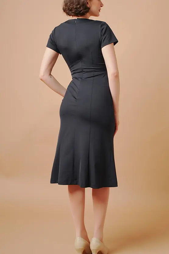 Ice Jersey Gathered Dress