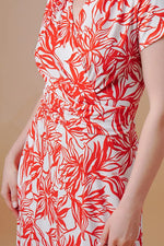 Stretch Jersey: Stretch Jersey Gekka Bijin Crimson Long Marilyn Dress