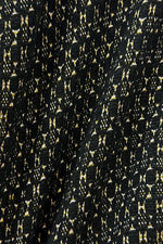 Stretch Georgette x Lame Jacquard: Twisted Trapezoid Dress