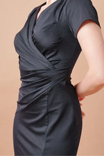 Ice Jersey Gathered Dress