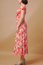 Stretch Jersey: Stretch Jersey Gekka Bijin Crimson Long Marilyn Dress