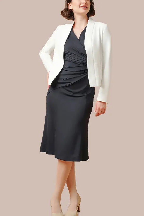 Ice Jersey Gathered Dress