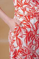 Stretch Jersey: Stretch Jersey Gekka Bijin Crimson Long Marilyn Dress