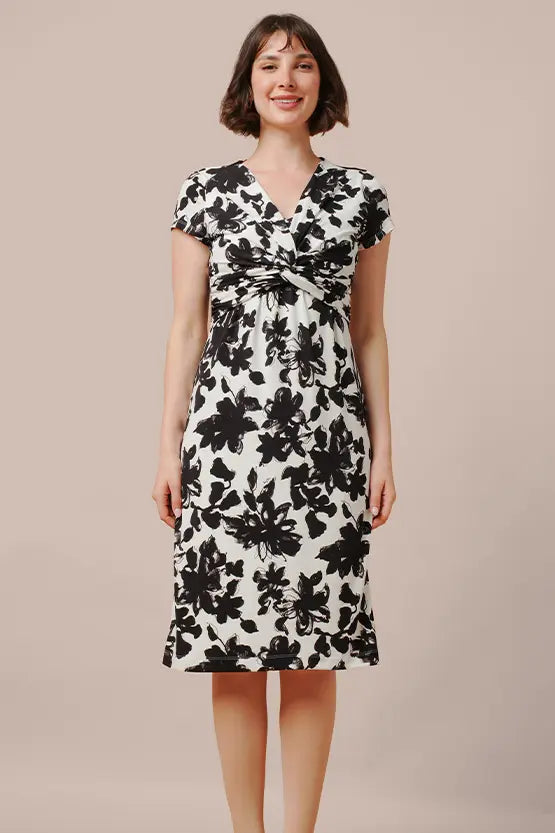 Stretch Jersey: Knee-Length Twisted Dress