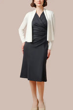 Ice Jersey Gathered Dress