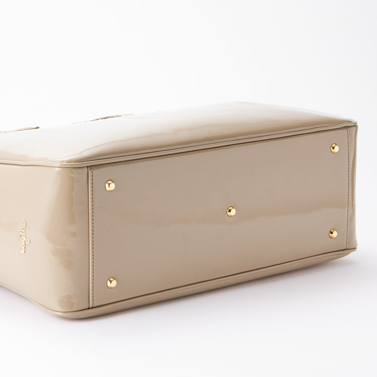 Oak Beige Vegan Enamel Airy Tote