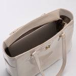 Pink Beige Vegan Enamel Airy Tote