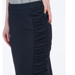 Navy Lightweight Stretch Side Gathered Skirt - Not Found