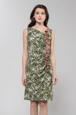 Green Wild Flower Gather Dress