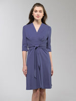 Clara Blue Cache-Coeur Dress