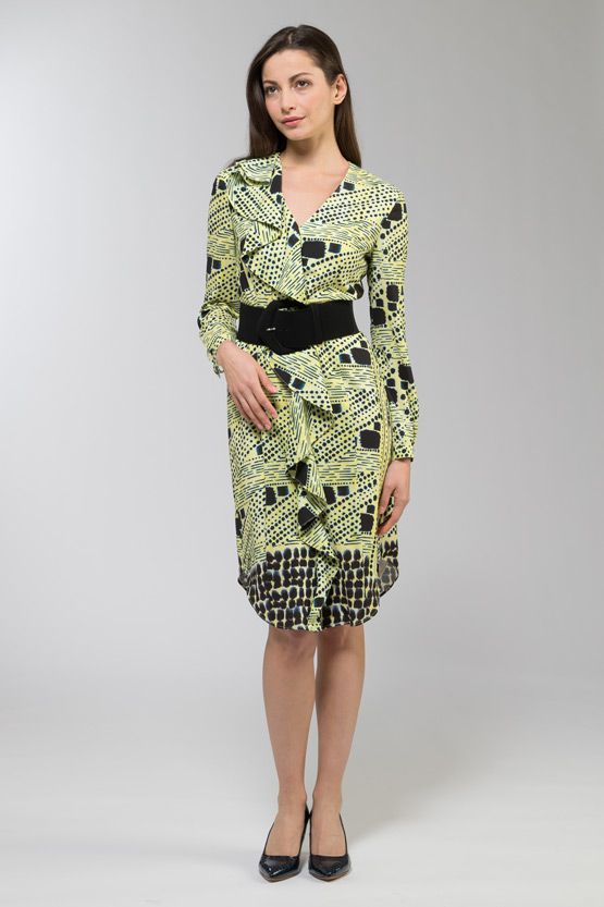 Leopard Yellow Shirtdress
