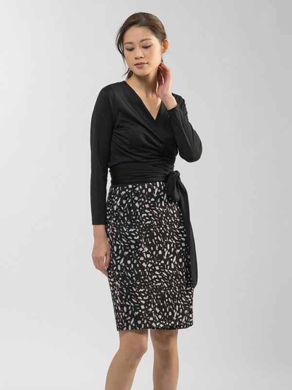 Town Panther Wrap Dress