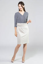 Chainon Navy Piping Dress