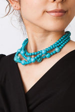 kay me Original: Turquoise Blue Rose Necklace