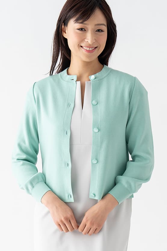 Mint Kanazawa Puff-Sleeve Cardigan