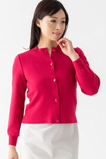 Pink Kanazawa Puff-Sleeve Cardigan