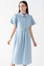 Sky Blue Shirt Dress
