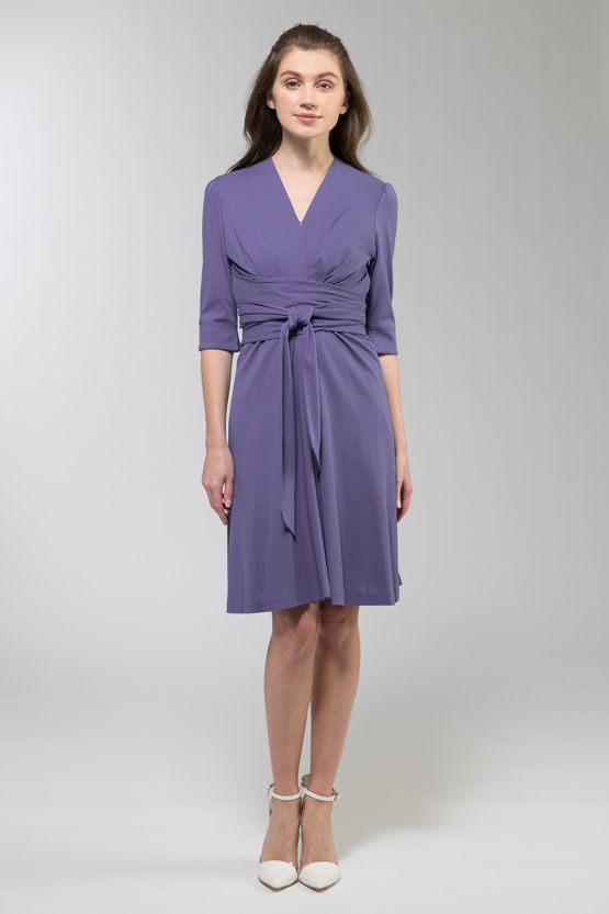 Clara Blue Cache-Coeur Dress