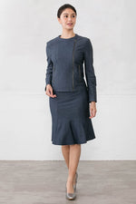 Indigo Stretch Denim Mermaid Skirt