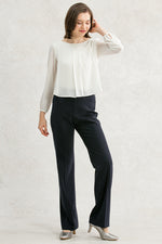 Double Jersey: Navy Straight Pants