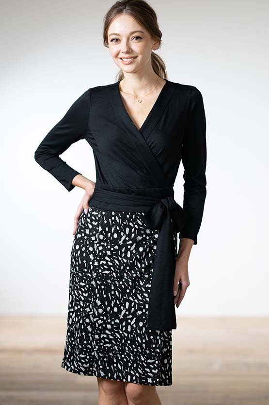 Town Panther Wrap Dress