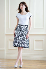 Washable Knit: White Lemon Knit Dress