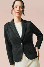 Stretch Lame Tweed: Tailored Jacket