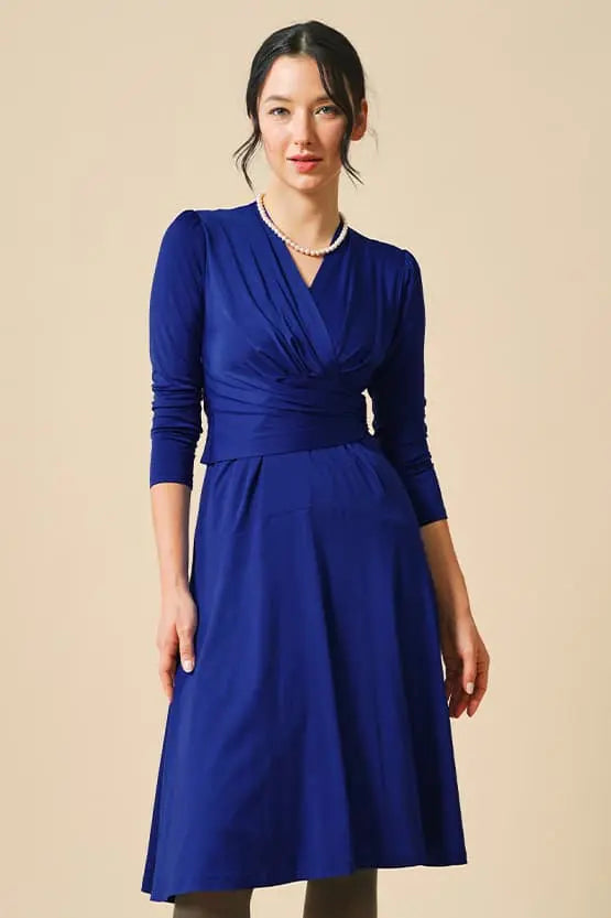 Brushed Back: Fleece-Lined Cache-Coeur Dress (With Anti-Static Petticoat)