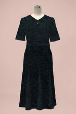 Stretch Lame Tweed: Zip-Up Semi-Mermed Dress