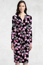 Margaret Venus Dress in brushed back fabric, featuring a classic silhouette.