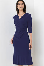 Navy Gather Dress