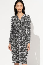 Stretch Jersey: Stretch Jersey Classical Ryukyu Bingata Black Venus Dress