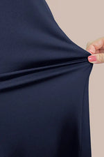 Stretch Jersey: Navy Long Marilyn Dress