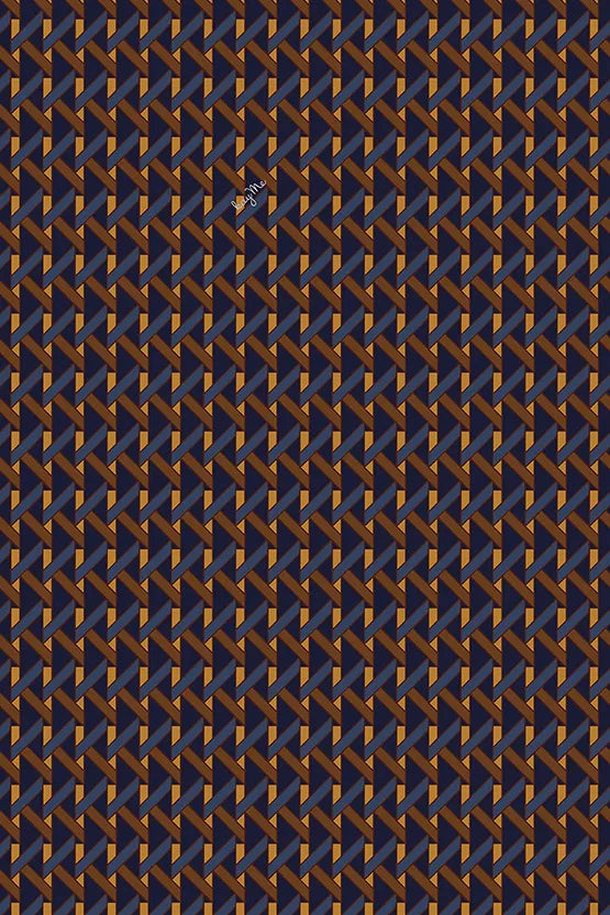 Stretch Jersey: Monogram Navy Long Marilyn Dress