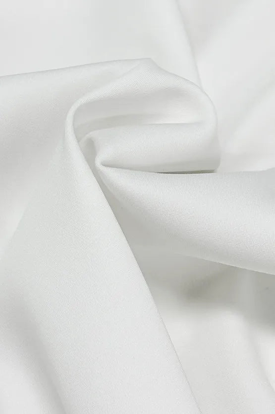 Anti-See-Through Stretch: White Front Fly Shirt