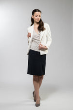 White Stretch Tailored Jacket
