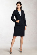Navy Houndstooth Tailored Jacket