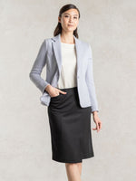 Wool Blend Double Face: Black Wrap Skirt