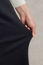 Wool Blend Double Face: Navy Wrap Skirt