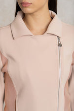 Pink Beige Flight Riders Jacket