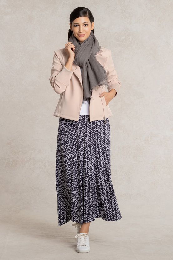Mouse Grey Cashmere Butterfly Scarf