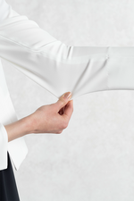 Smart Stretch: White Bolero Jacket