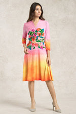 Sunset Bouquet Cache-Coeur Dress