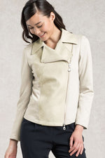 Double Jersey: Angel Cream Docking Riders Jacket